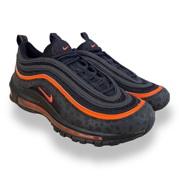 Nike Air Max 97 GS Safari Black Safety Orange DX3088-001 Youth size 5Y/ 6.5 Wmns - Picture 1 of 8